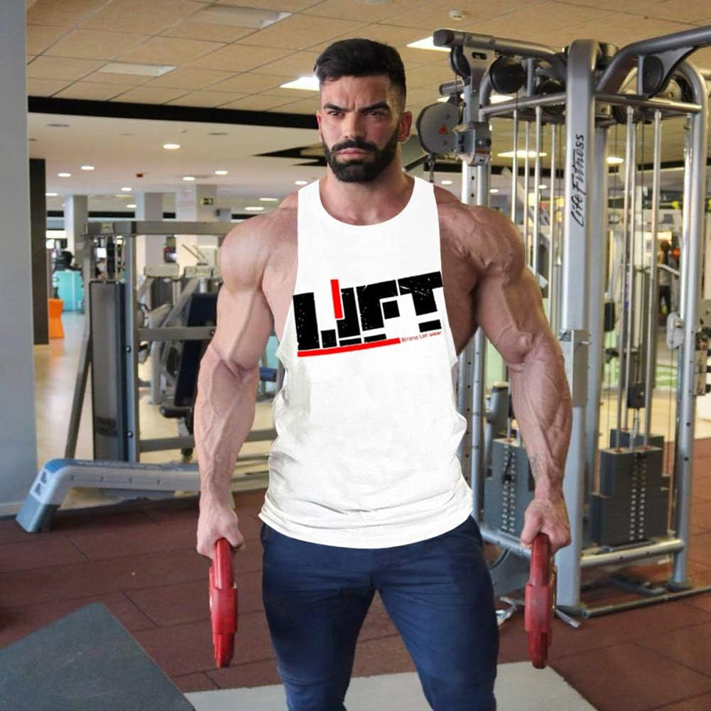 Men's Gym Bodybuilding Stringer Tank Top Workout Muscle Cut Shirt