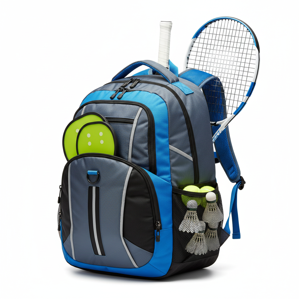 2 Raquet Tennis Bag for Men/Women, Durable Tennis Bookbag,  Carrier for Balls, Pickleball Paddles, Badminton