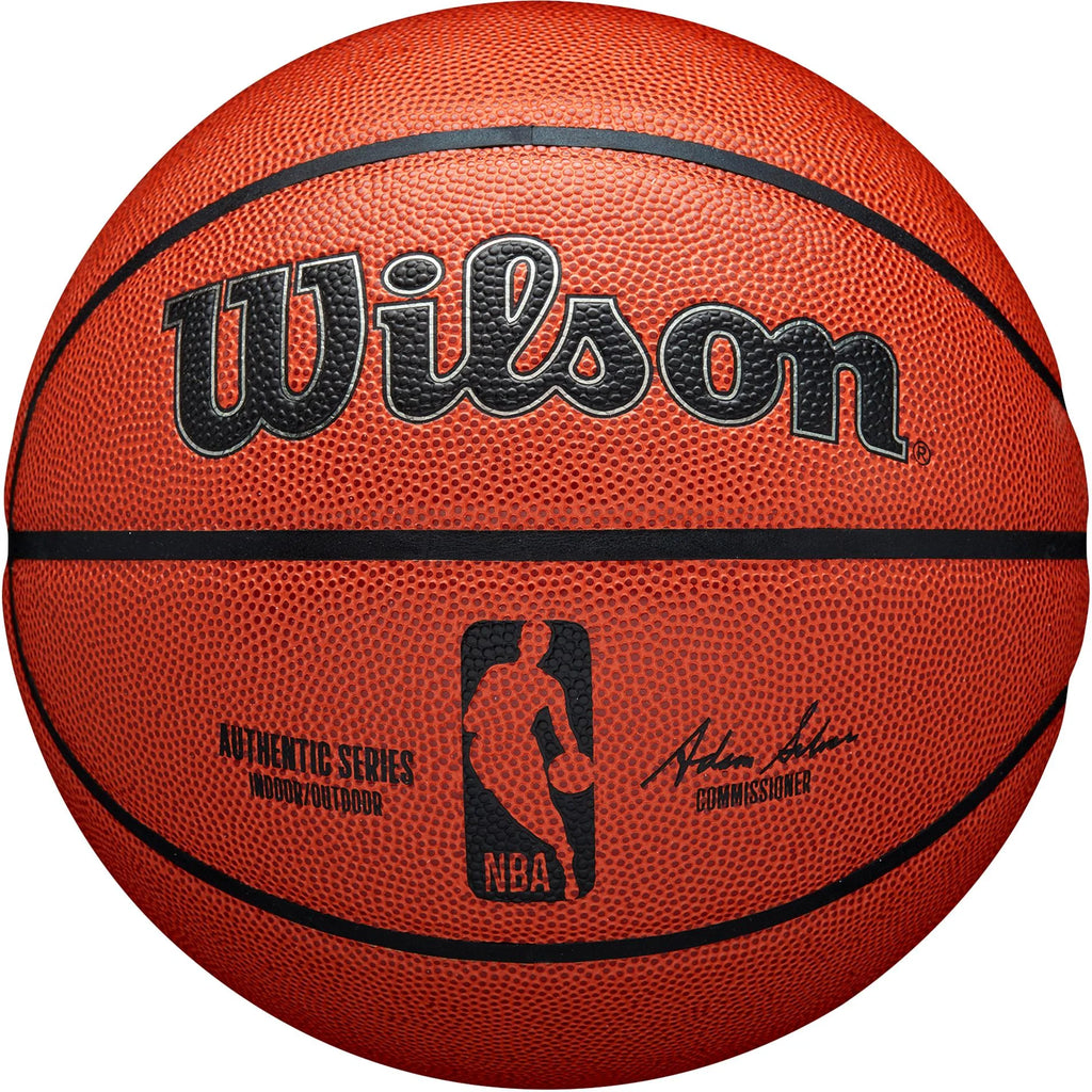 Nba Authentic Indoor/Outdoor Basketball, Brown, 29.5 In.