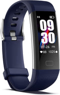 Advanced Fitness Tracker with Step, Distance, and Calorie Monitoring, Heart Rate Monitor, Slim Waterproof Design (IP68), Sleep Tracking, and Pedometer for Men and Women