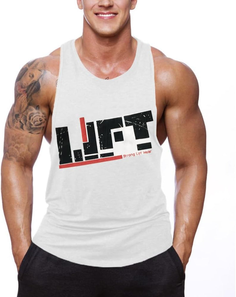Men's Gym Bodybuilding Stringer Tank Top Workout Muscle Cut Shirt