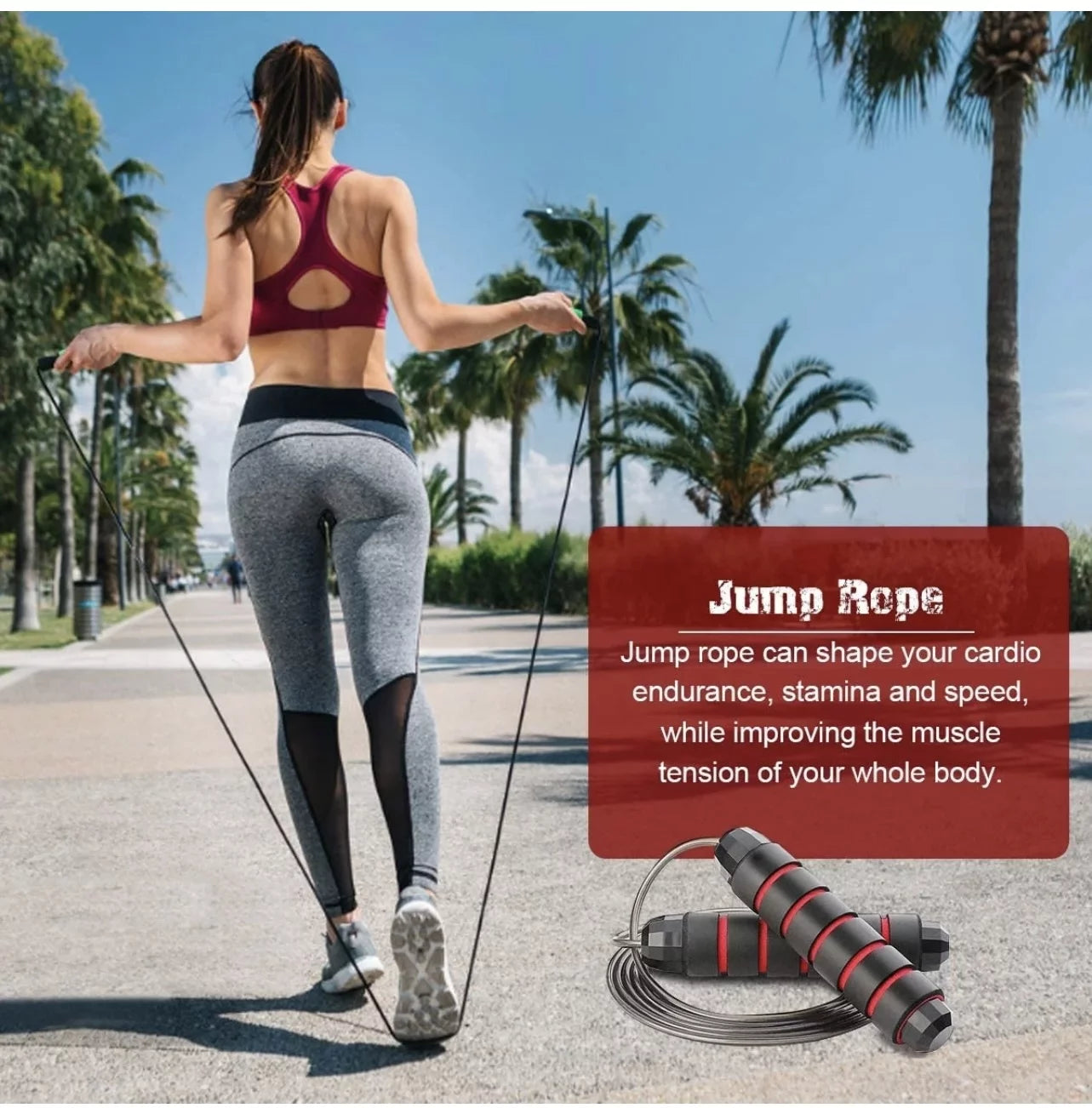 17-in-1 Ab Roller Wheel Workout Equipment Set with Resistance Bands, Knee Mat, Jump Rope, and Push-Up Bar for Core Strength Training at Home and Gym - Unisex Design in Red