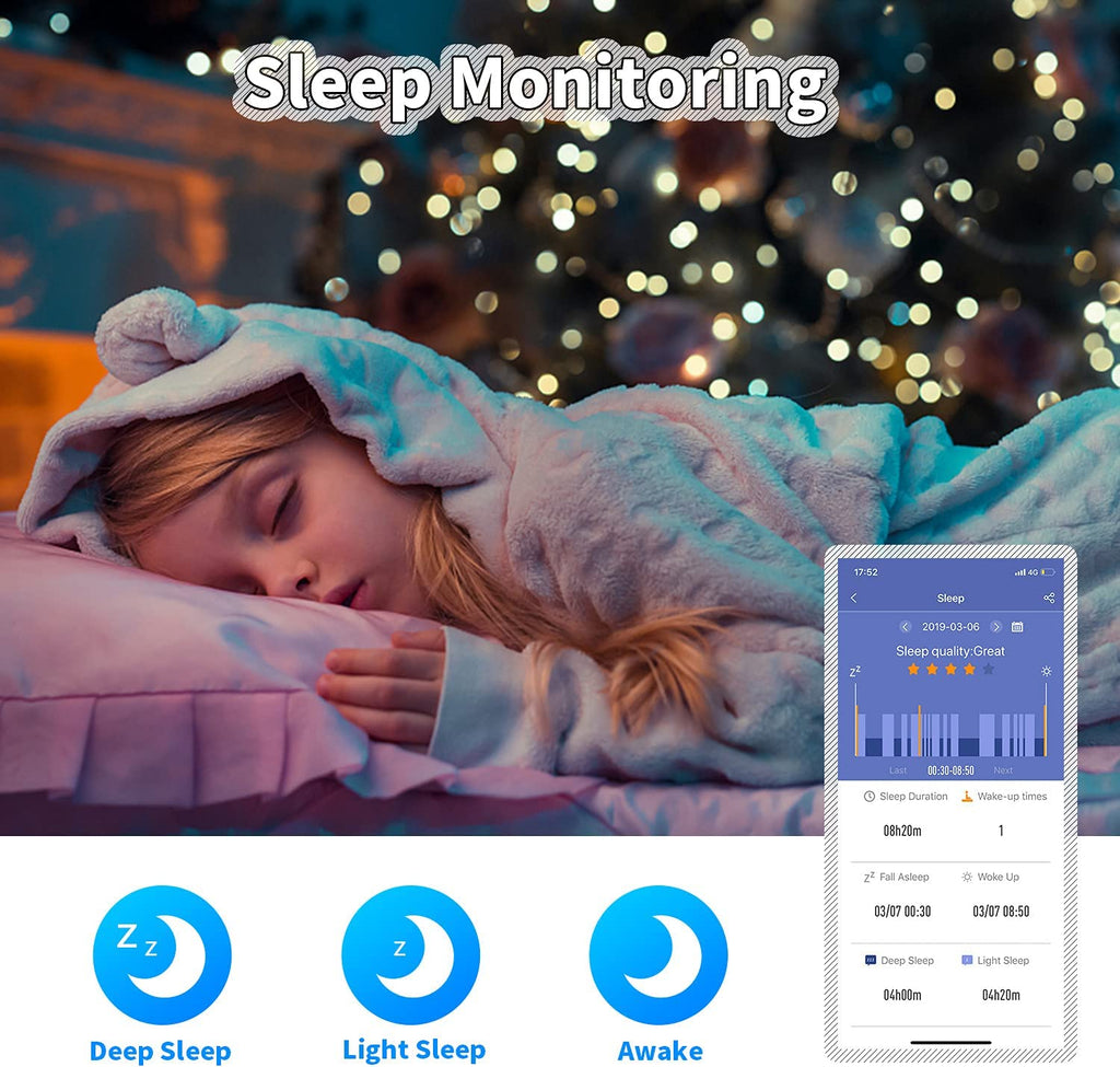 Children's Fitness Tracker Watch with IP68 Waterproofing, Pedometer, Stopwatch, and 11 Sport Modes for Ages 6-16
