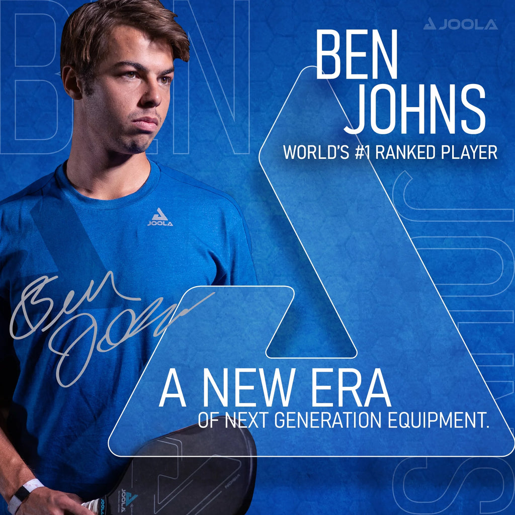 Ben Johns Blue Lightning Pickleball Set, 2 Fiberglass Paddles, Paddle Bag, 4 Balls