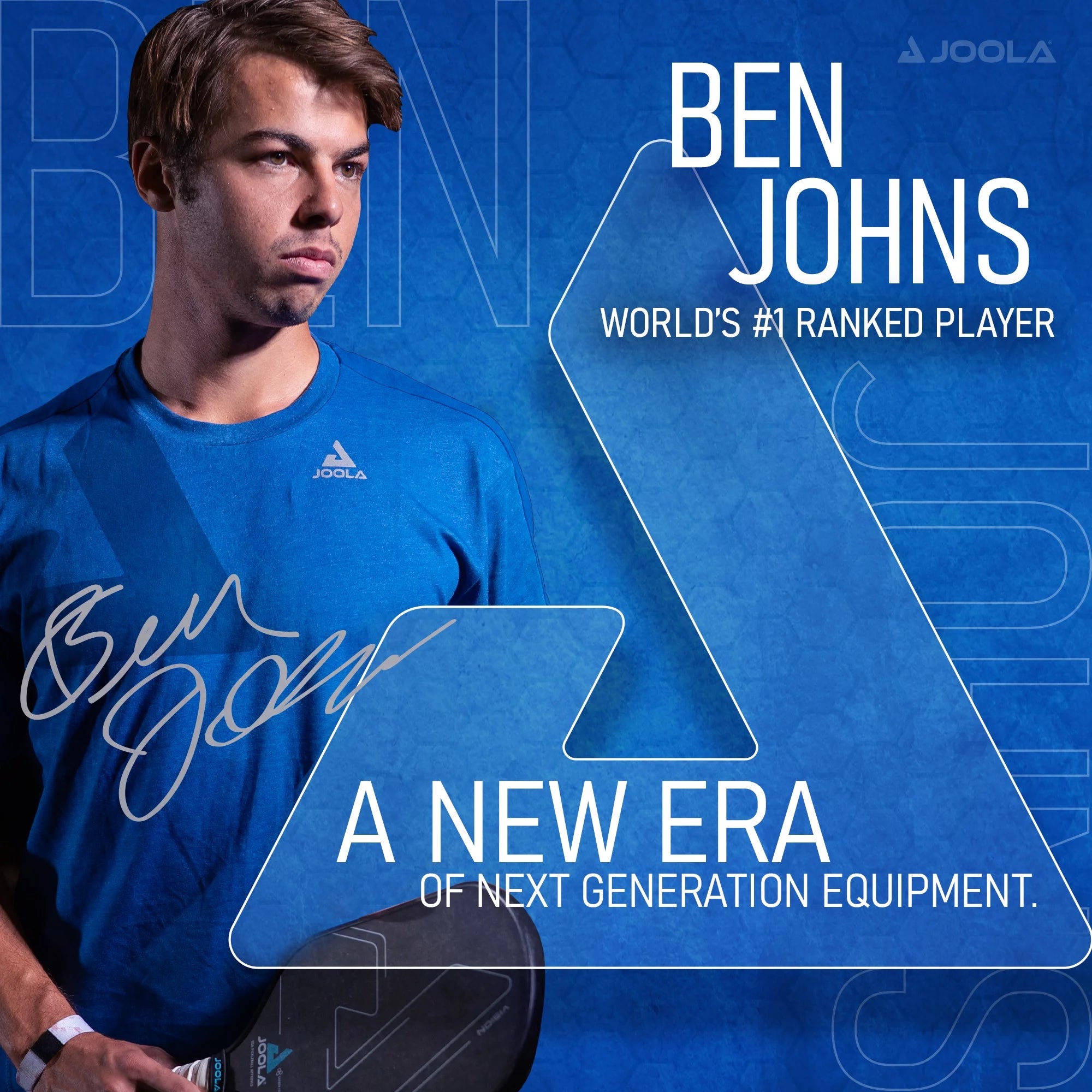 Ben Johns Blue Lightning Pickleball Set, 2 Fiberglass Paddles, Paddle Bag, 4 Balls