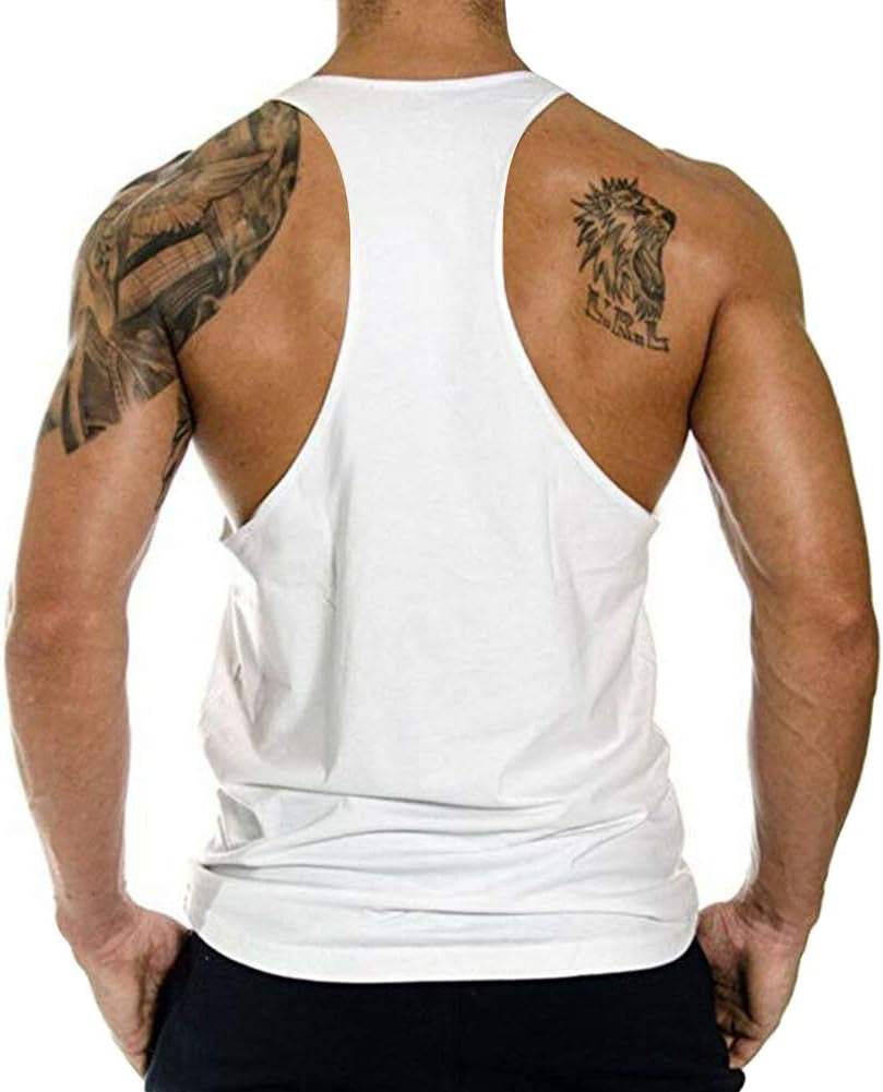 Men's Gym Bodybuilding Stringer Tank Top Workout Muscle Cut Shirt