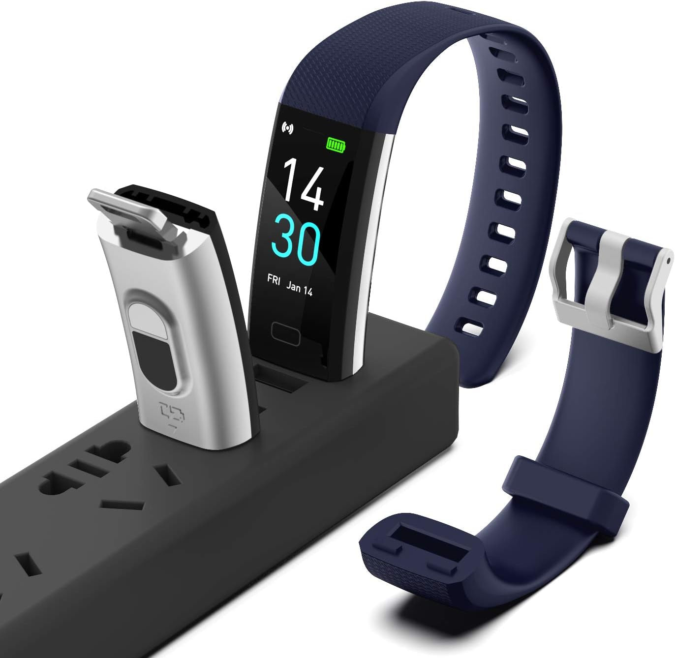 Advanced Fitness Tracker with Step, Distance, and Calorie Monitoring, Heart Rate Monitor, Slim Waterproof Design (IP68), Sleep Tracking, and Pedometer for Men and Women