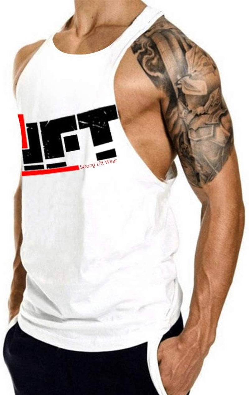 Men's Gym Bodybuilding Stringer Tank Top Workout Muscle Cut Shirt